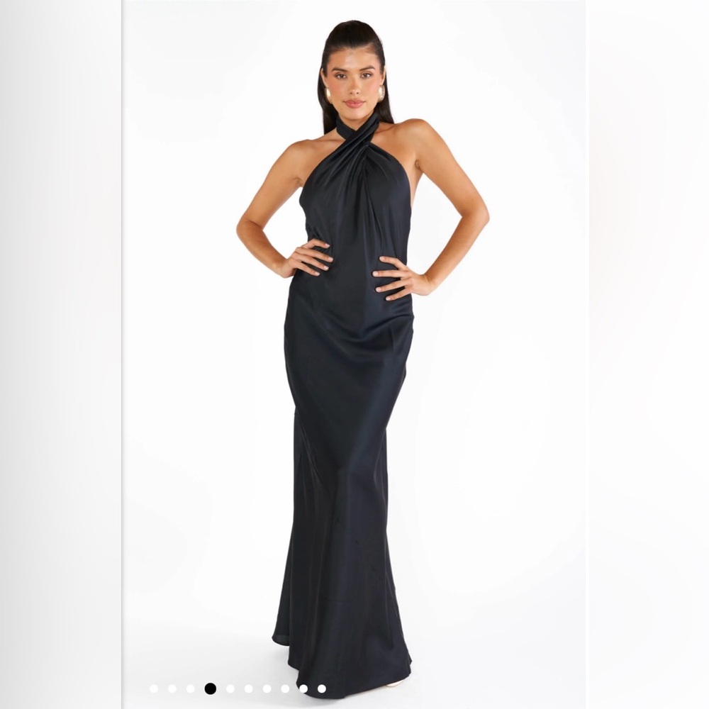 Show Me Your MuMu Black Halter Maxi Dress